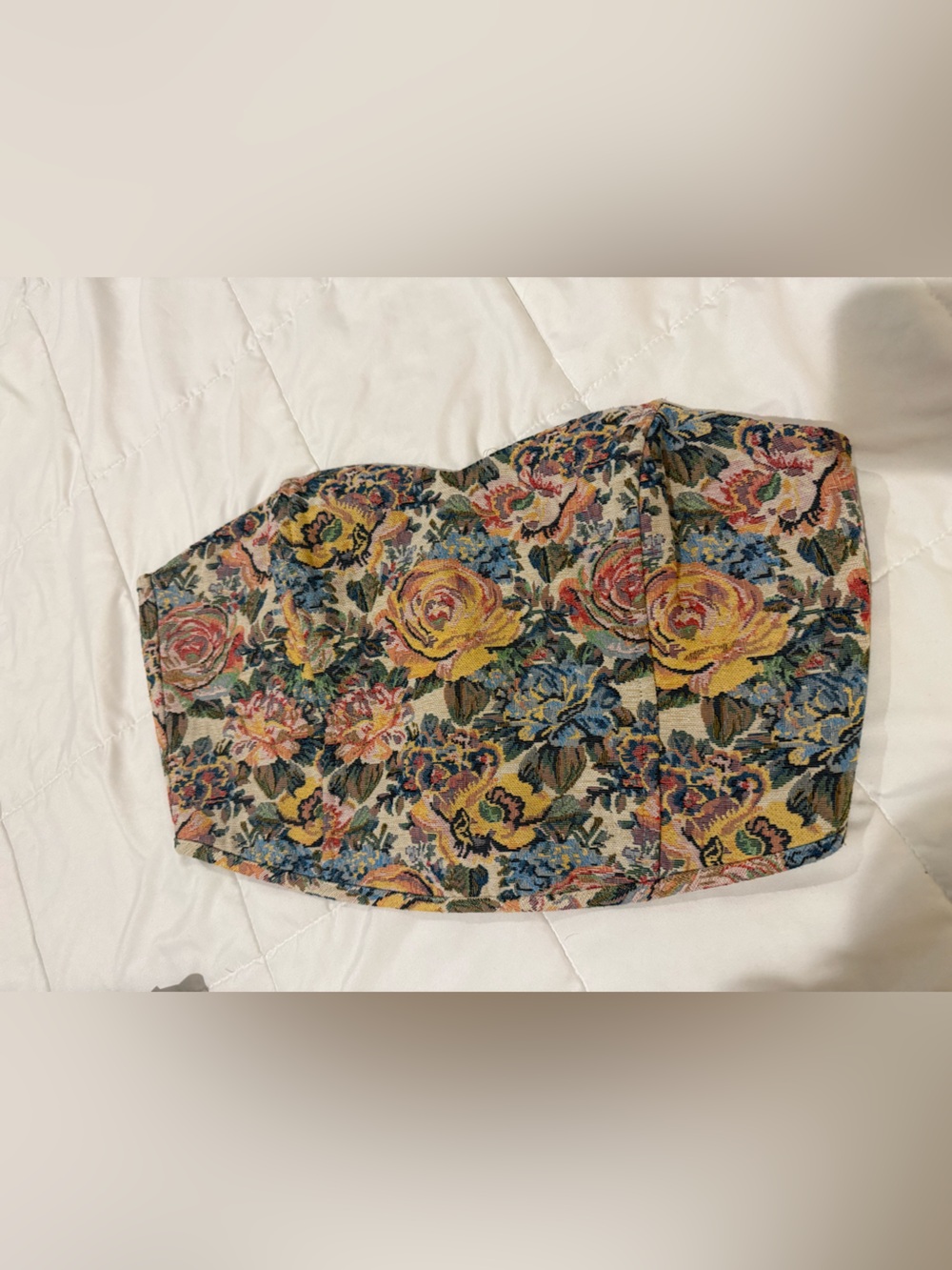 Altar'd State Floral Tapestry Crop Top - Yellow, Blue & Pink